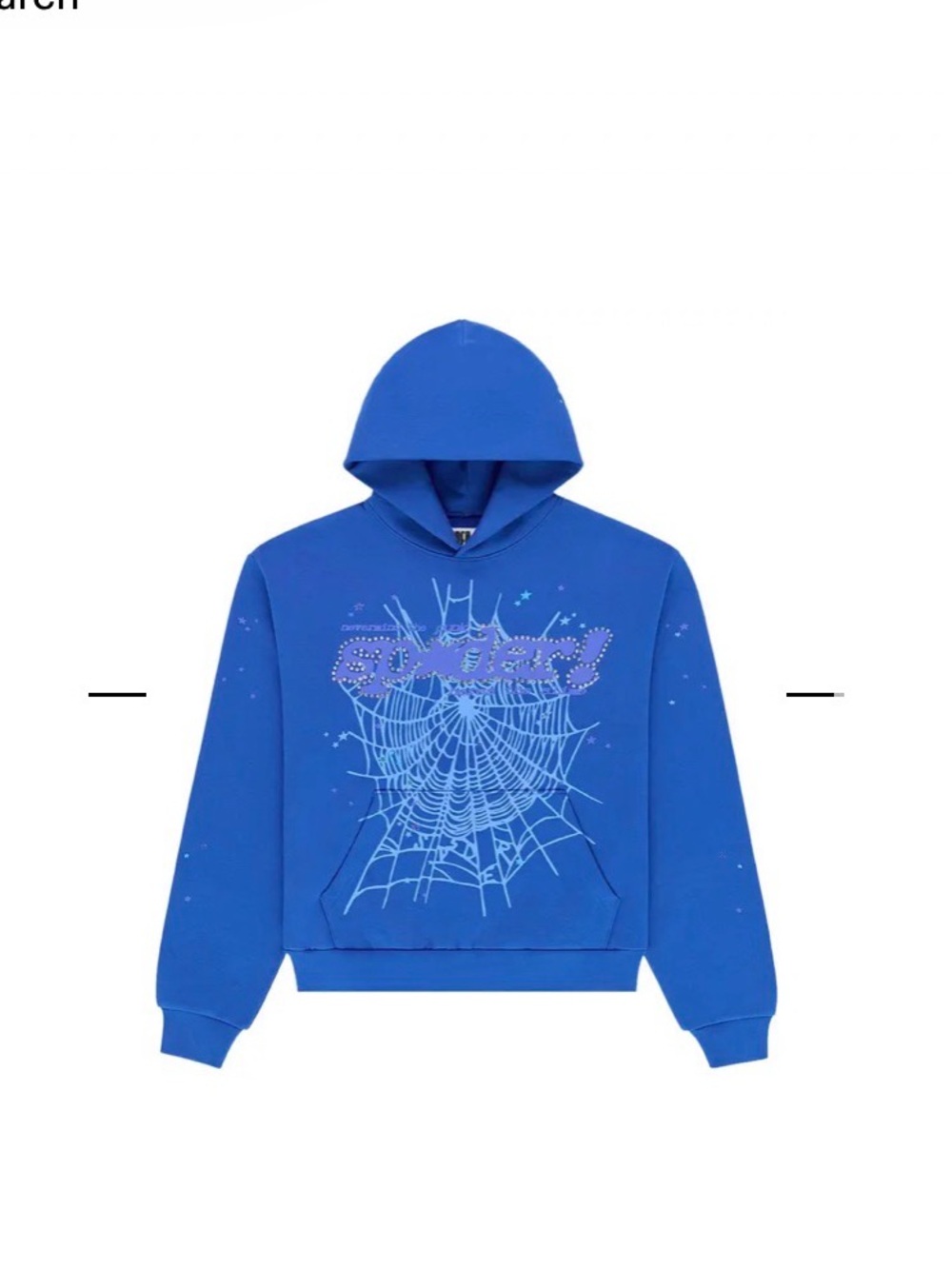 Blue Graphic Spiderweb Hoodie Sweatshirt - unisex